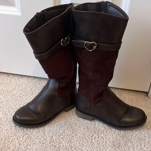 Girls brown riding boot